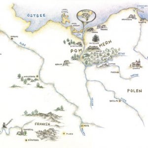 Illustration Greif und Kreuz